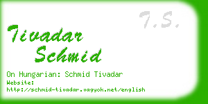 tivadar schmid business card